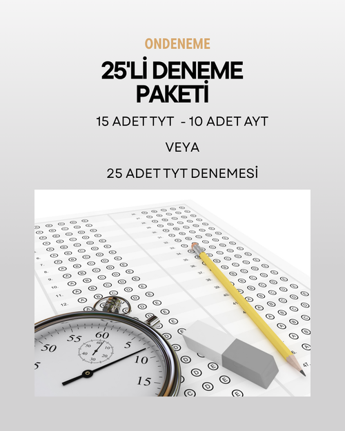 25'Lİ DENEME PAKETİ